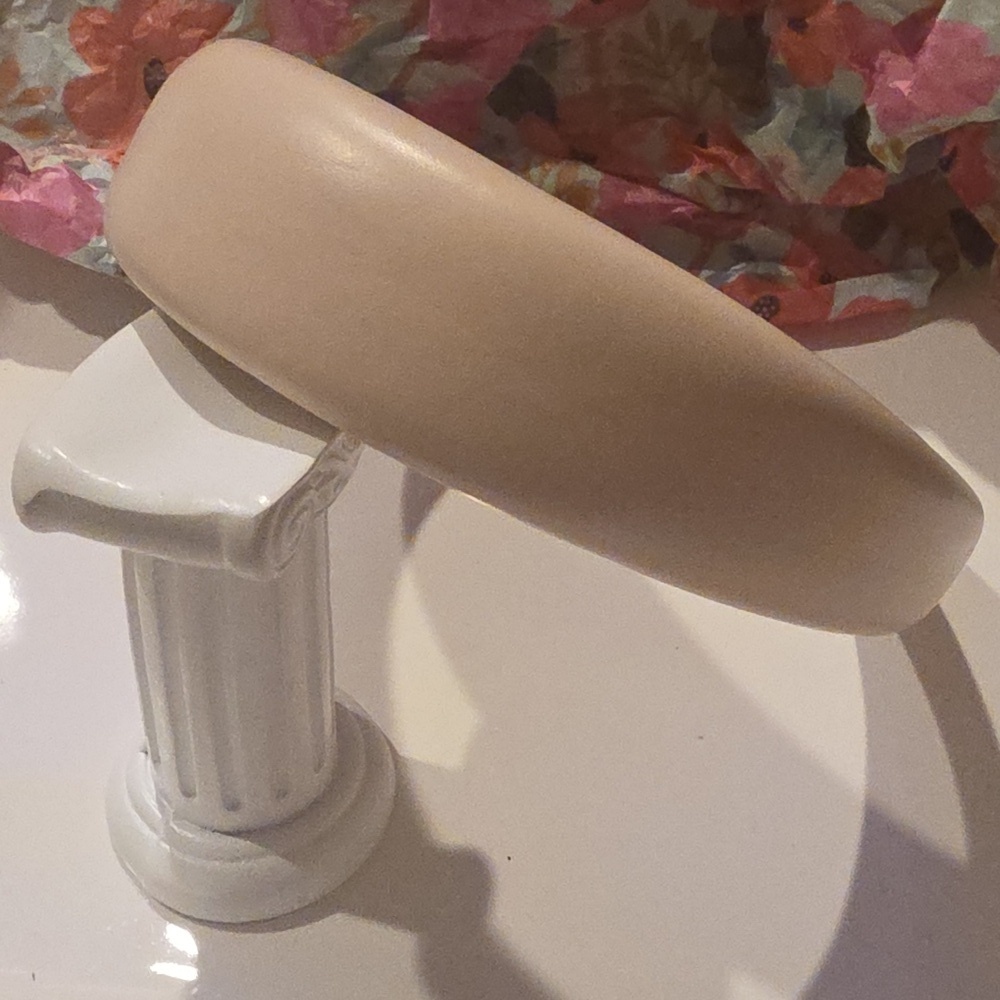 New ZARA Leatherette Cushioned Statement Headband — Nude